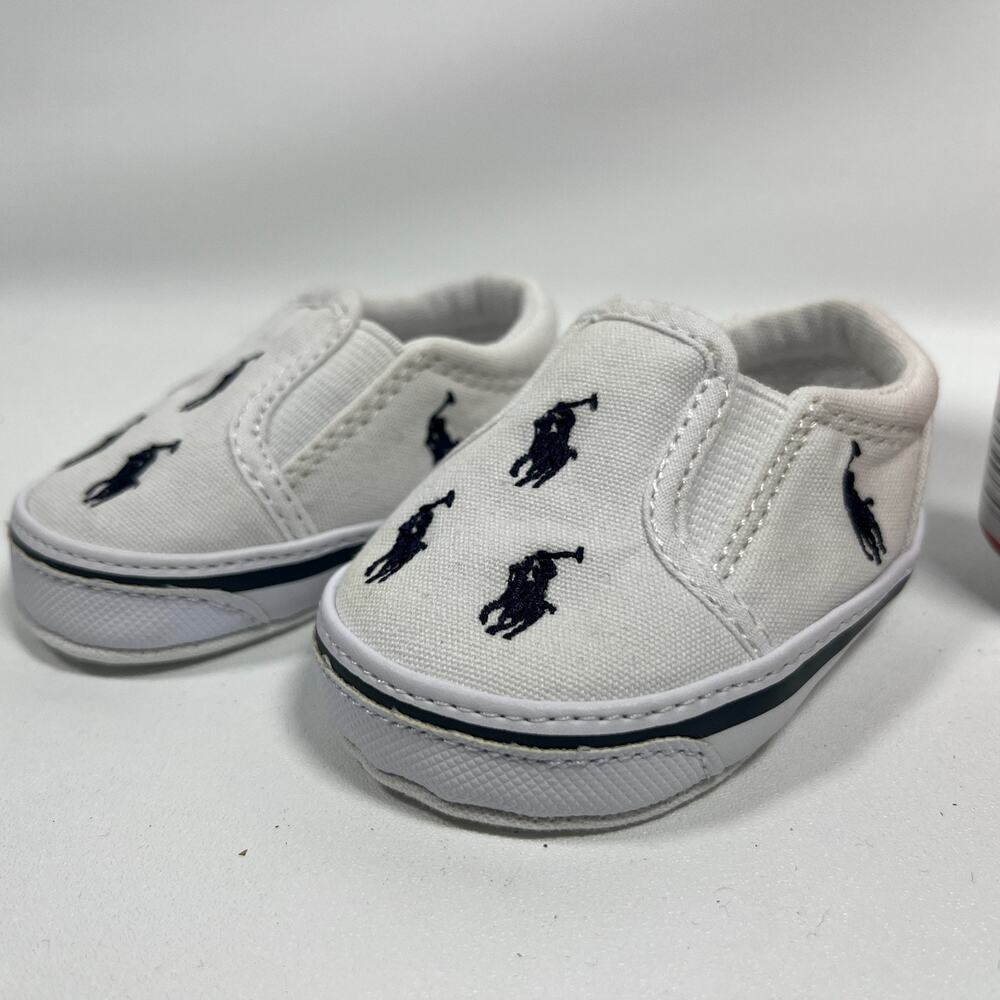 POLO RALPH LAUREN Shoes Infant 1 10.5cm Bal Harbour Layette Sneaker Canvas White